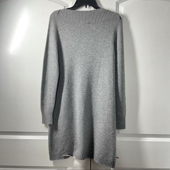 Gran Sasso Cashmere Blend Gray Sweater Dress size IT 48 - Picture 8 of 12